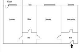 De vanzare 2 camere, 50 mp la 5 minute de Iulius Mall, parcare inclusa