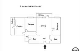 Apartament 3 camere semidecomandate, 87.7 mp, zona Edgar Quinet