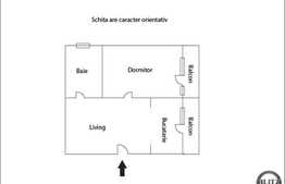 De vanzare 2 camere, 43,5 mp utili, zona strazii Eroilor