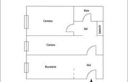 Vanzare 2 camere, 32 mp + loc de parcare, zona Piata Hermes