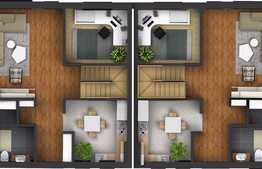 Casa cuplata 130 mp, teren 350 mp, gradina amenajata!