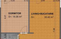 Apartament 2 camere, semifinisat, 50,3 mp, zona Leroy Merlin!
