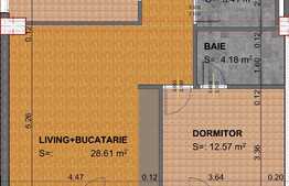 Apartament 3 camere, semifinisat, 63,5 mp, zona Leroy Merlin!