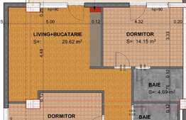 Apartament 3 camere, 68,5 mp, semifinisat, panorama, zona Leroy Merlin!