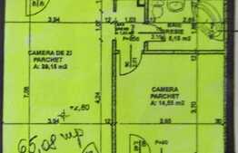 Apartament cu 3 camere, 65 mp, balcon inchis! A.C! Zona Petrom!