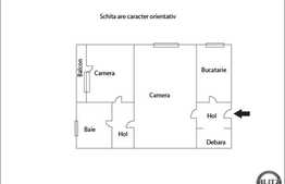 De vanzare apartament 2 camere, 49 mp utili, partial mobilat, zona Cora