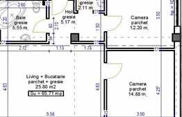 De vanzare 3 camere, 65.71 mp, terasa! Zona Terra! 