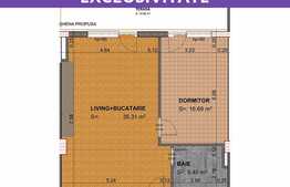 De vanzare apartament 2 camere 57,4 mp, semifinisat, zona Leroy Merlin!