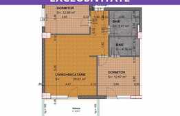 De vanzare apartament 3 camere, semifinisat, 63,43 mp, zona Leroy Merlin!