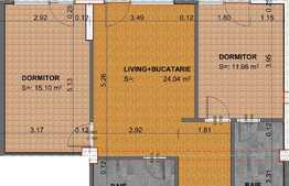 De vanzare apartament 3 camere, semifinisat,62,45 mp, zona Leroy Merlin!
