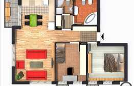 Vanzare 3 camere, 66 mp, semifinisat, zona Edgar Quinet