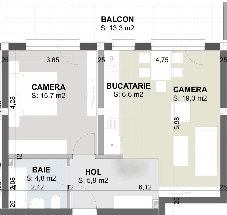 Apartament de vânzare 2 camere Exterior Est - 28593AV | BLITZ Cluj-Napoca | Poza1