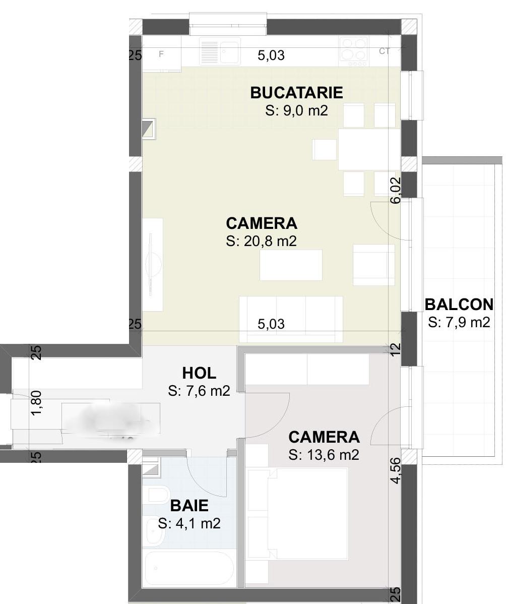 Apartament de vânzare 2 camere Exterior Est - 28596AV | BLITZ Cluj-Napoca | Poza1