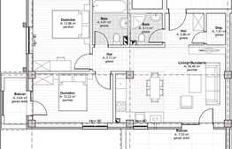 3 camere, 67 mp, etaj intermediar, semifinisat! Zona strazii Teilor!
