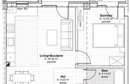 Apartament 2 camere, 47 mp, semifinisat, etaj intermediar, zona strazii Teilor! 