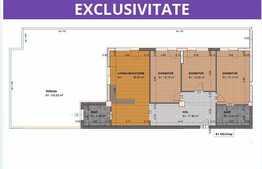 Apartament cu 4 camere, 103,41 mp, semifinisat,  terasa, zona Leroy Merlin