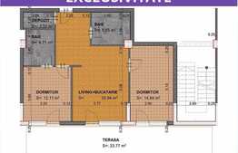 Apartament 3 camere, semifinisat, 65,37 mp, zona Leroy Merlin!