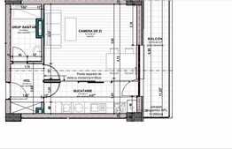 1 camera, 37 mp, semifinisat, etaj intermediar, terasa, zona strazii Oasului