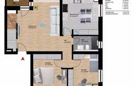 De vanzare 3 camere, 84.37 mp, semifinisat! Finalizare aprilie 2018! Zona Vivo!