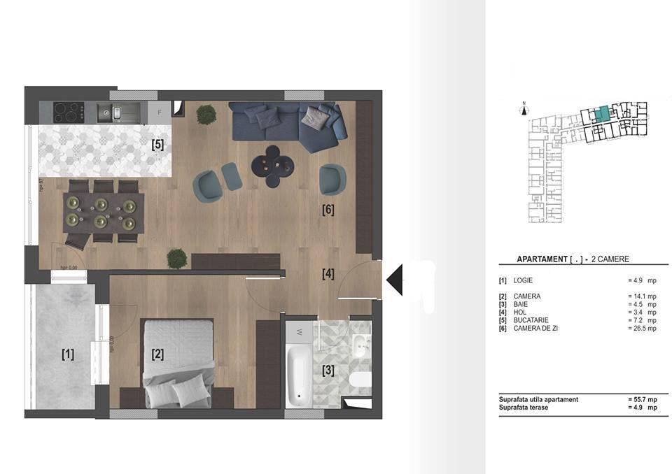 Apartament de vânzare 2 camere Iris - 28915AV | BLITZ Cluj-Napoca | Poza1