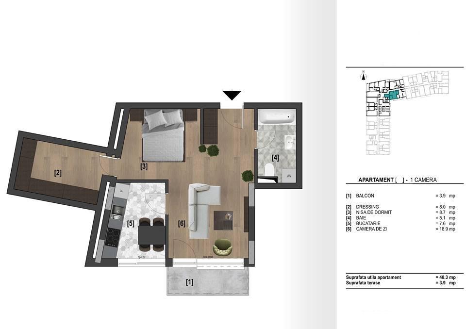 Apartament de vânzare 2 camere Iris - 28916AV | BLITZ Cluj-Napoca | Poza1