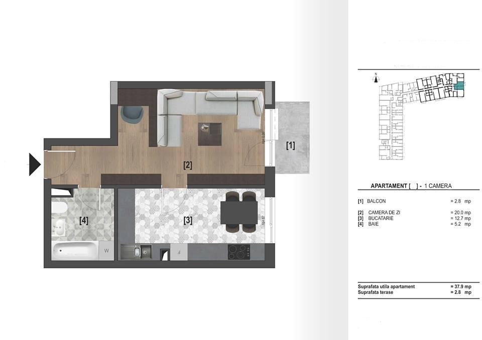 Garsonieră de vânzare Iris - 28921AV | BLITZ Cluj-Napoca | Poza1