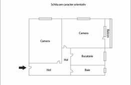 Apartament 2 camere, 53 mp, decomandat, etaj intermediar, zona Coloane