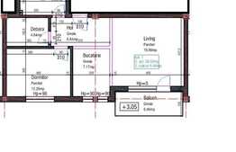 Apartament 2 camere, 57 mp, semifinisat, garaj, zona strazii Romul Ladea