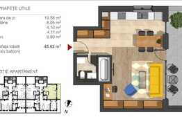 De vanzare garsoniera, 36 mp, etaj intermediar, zona Lidl