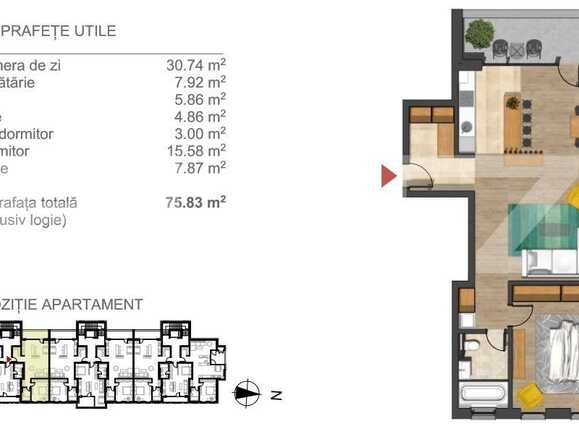 Apartament de vânzare 2 camere Bună Ziua - 29499AV | BLITZ Cluj-Napoca | Poza1