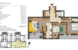 Apartament 3 camere, 92 mp, semifinisat, imobil nou, etaj intermediar, zona Lidl