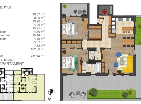 Apartament de vânzare 3 camere Bună Ziua - 29506AV | BLITZ Cluj-Napoca | Poza1