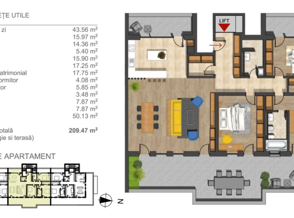 Apartament de vânzare 4 camere Bună Ziua - 29509AV | BLITZ Cluj-Napoca | Poza1