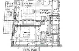 Apartament 2 camere, 52.5 mp, 2 balcoane, garaj, zona strazii Regina Maria