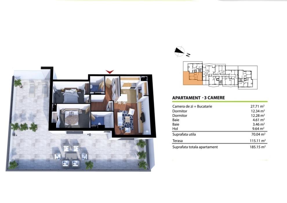 Apartament de vânzare 3 camere Gheorgheni - 29836AV | BLITZ Cluj-Napoca | Poza1