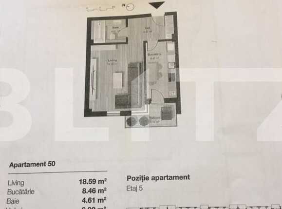 Garsonieră de vânzare Marasti - 29917AV | BLITZ Cluj-Napoca | Poza1