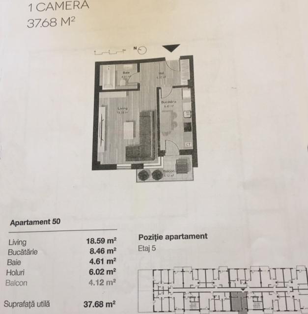 Garsonieră de vânzare Marasti - 29917AV | BLITZ Cluj-Napoca | Poza1