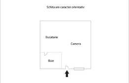 De vanzare garsoniera, 22 mp, imobil de tip casa, zona Primariei