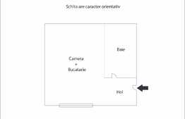 De vanzare garsoniera, 11 mp, zona Intersevisan