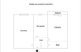 Apartament 2 camere, 44 mp, decomandat, etaj intermediar, zona Kaufland