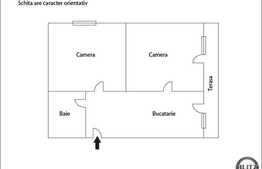 Apartament de vanzare, 2 camere decomandate, zona Mihai Romanul. Terasa  7 mp!