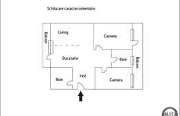 3 camere, 99 mp, zona Minerva cu boxa, 2 terase si loc de parcare