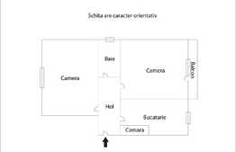 De vanzare 2 camere, 50 mp, garaj, zona strazii Lunii