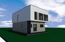 Casa individuala 150 mp utili, teren de 582 mp, front 25 ml, semifinisata