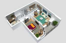 Apartament 2 camere, 53 mp, semifinisat, zona strazii Calea Turzii