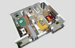 Apartament 3 camere, 70.16 mp, semifinisat, zona strazii Calea Turzii