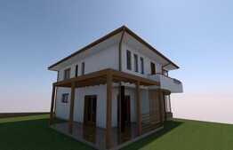 Vanzare casa individuala, 138 mp utili, 500 mp teren, semifinisata, zona linistita!