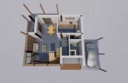 Vanzare casa individuala, 138 mp utili, 500 mp teren, semifinisata, zona linistita!