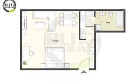 2 apartamente intr-un imobil, 35 mp, zona Piata Mihai Viteazu