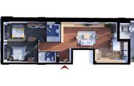 Apartament finisat cu CF, 82 mp, 2 parcari, 2 terase, boxa, zona Sopor